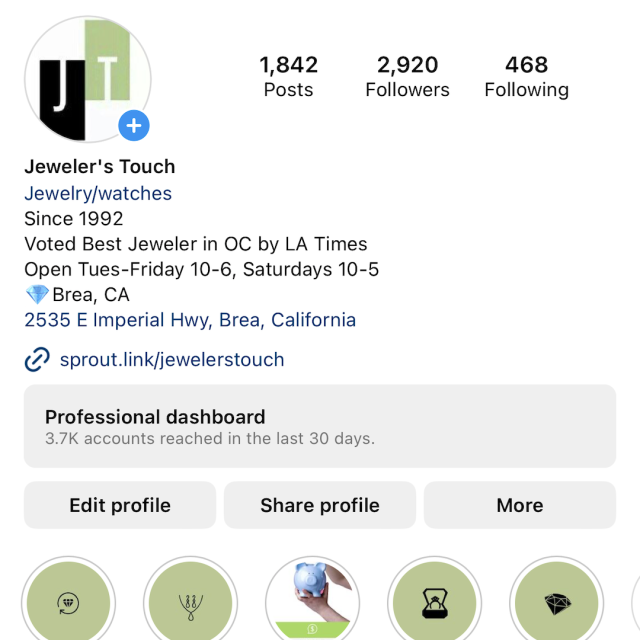 Instagram ProfileBefore Rebrand